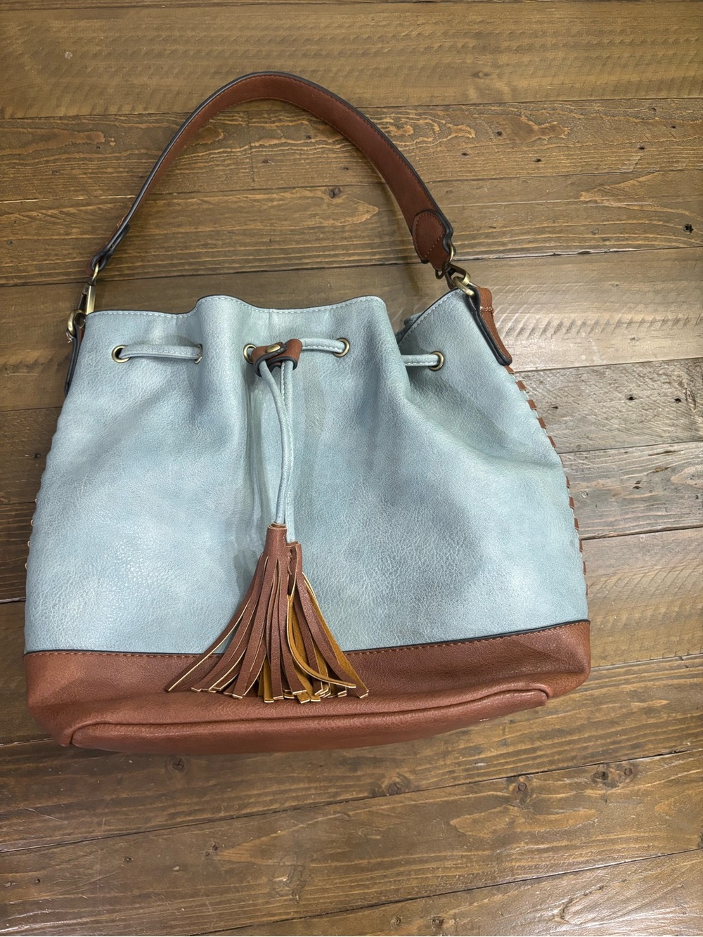 Jen & Co Vegan Leather Bucket Shoulder Bag